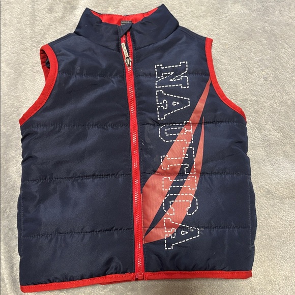 Nautica Navy and Red Kids' Puffer Vest - Picture 1 of 2